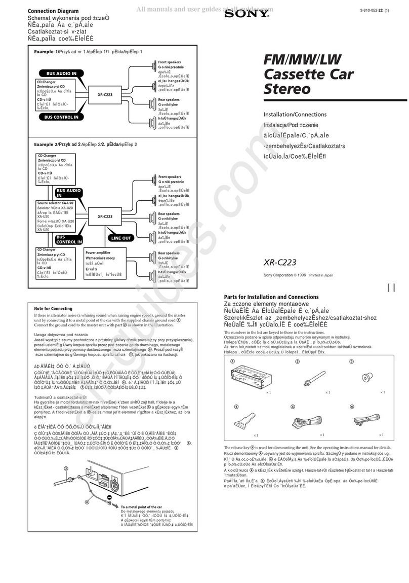 Sony XR-C223 Installation/connections