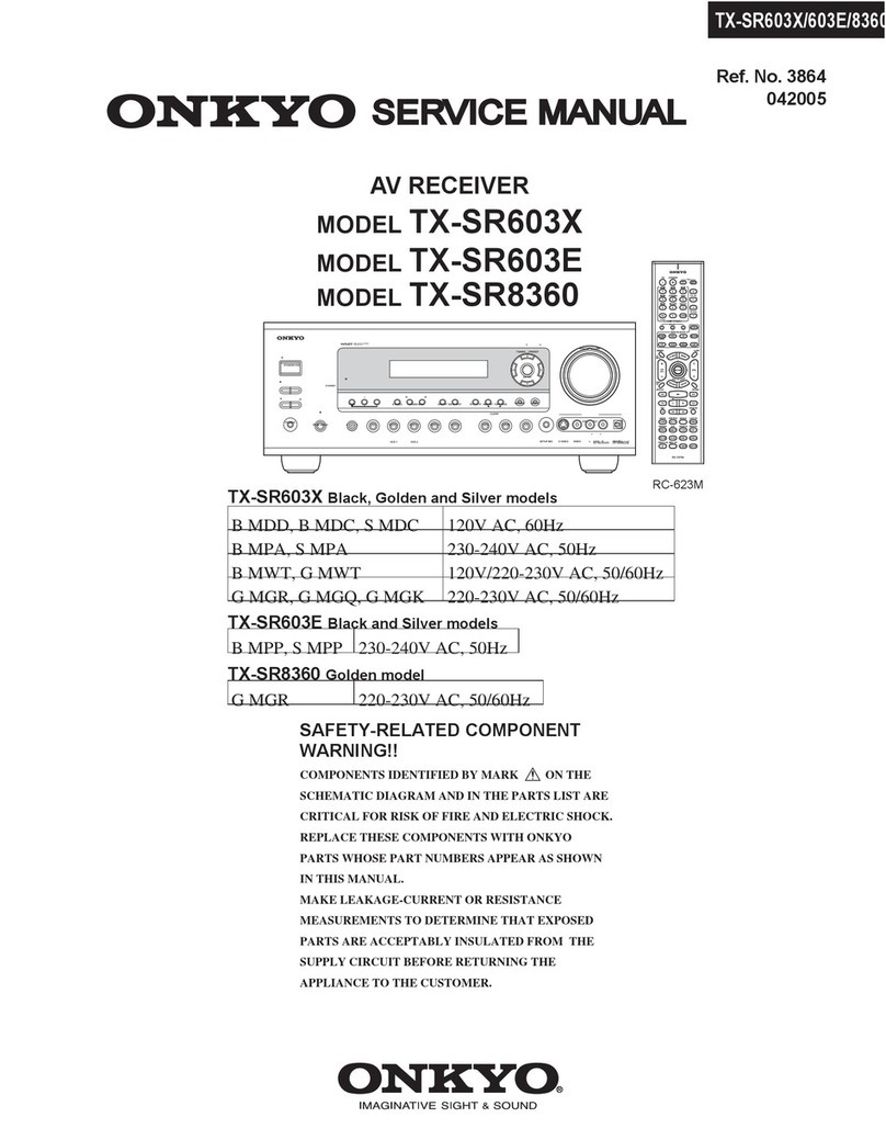 Onkyo TX-SR603X Service manual