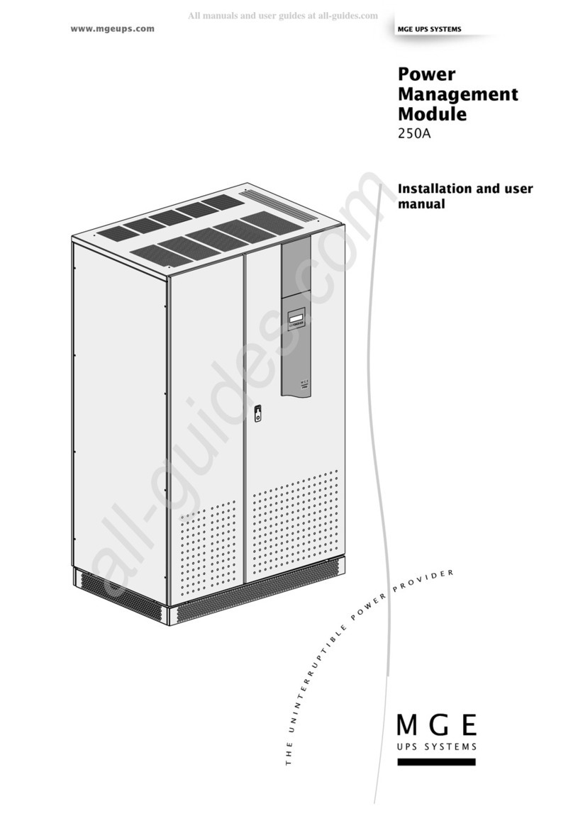 MGE UPS Systems 250A User manual