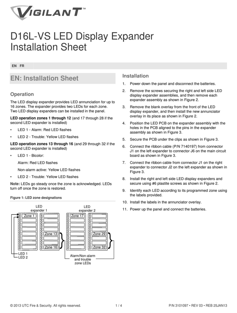 Vigilant D16L-VS Installation sheet