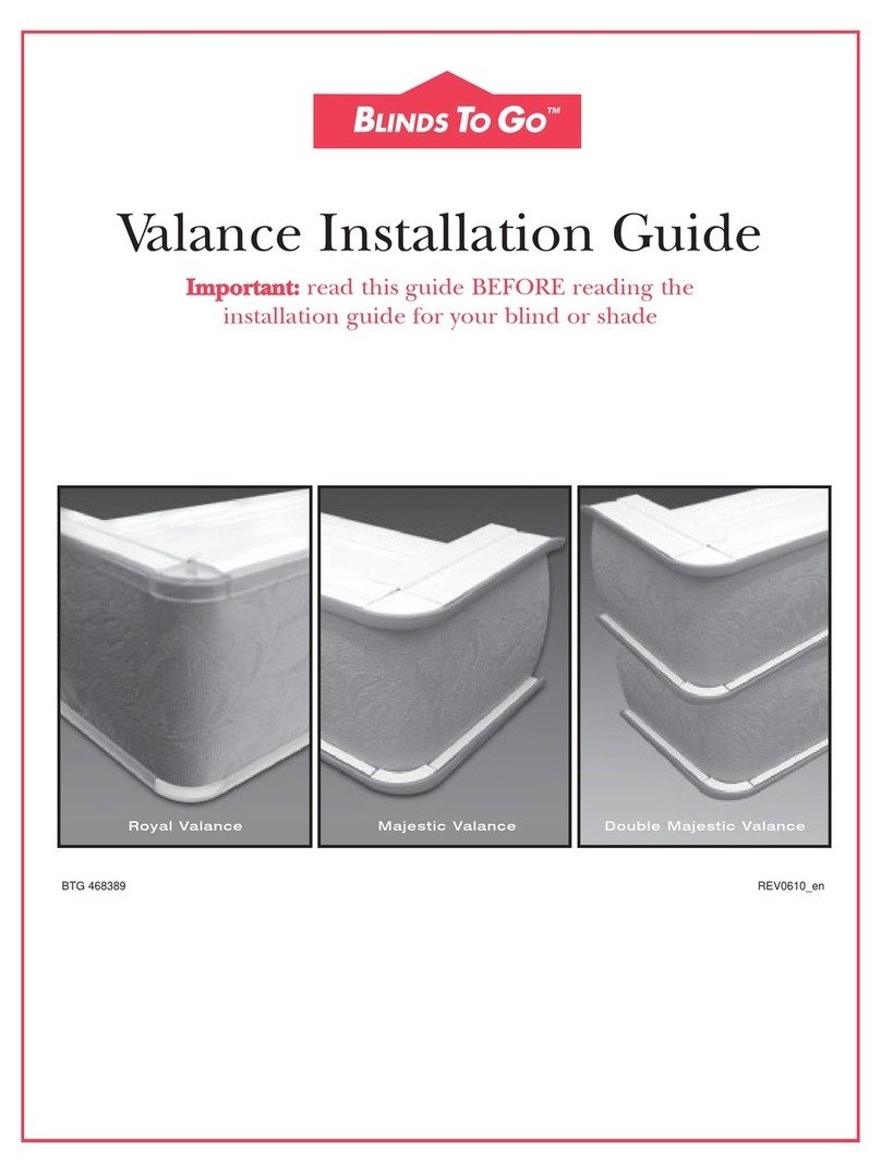 Blinds To Go Valance User manual