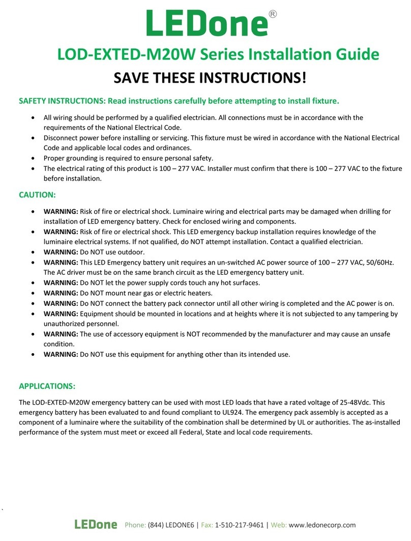 LEDone LOD-EXTED-M20W Series installation guide LEDone LOD-EXTED-M20W Series installation guide