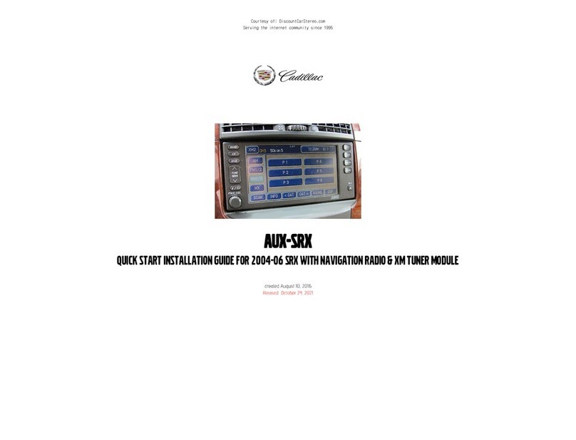 Cadillac 2004-06 SRX Quick start installation guide