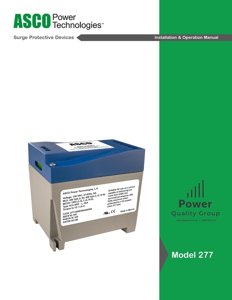 ASCO POWER TECHNOLOGIES 277 Installation & operation manual