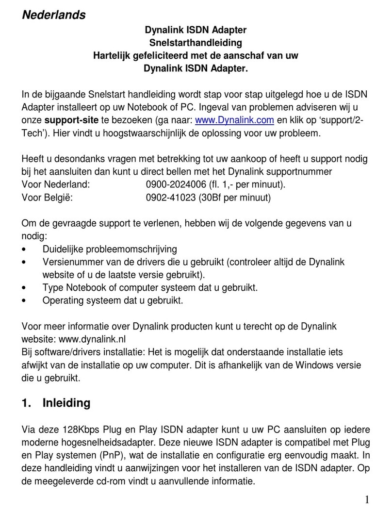 Dynalink ISDN quick start guide