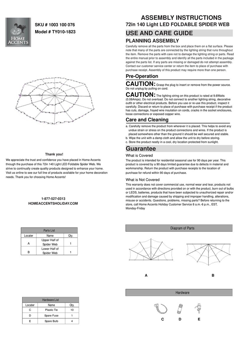 Home Accents TY010-1823 Assembly instructions Home Accents TY010-1823 Assembly instructions