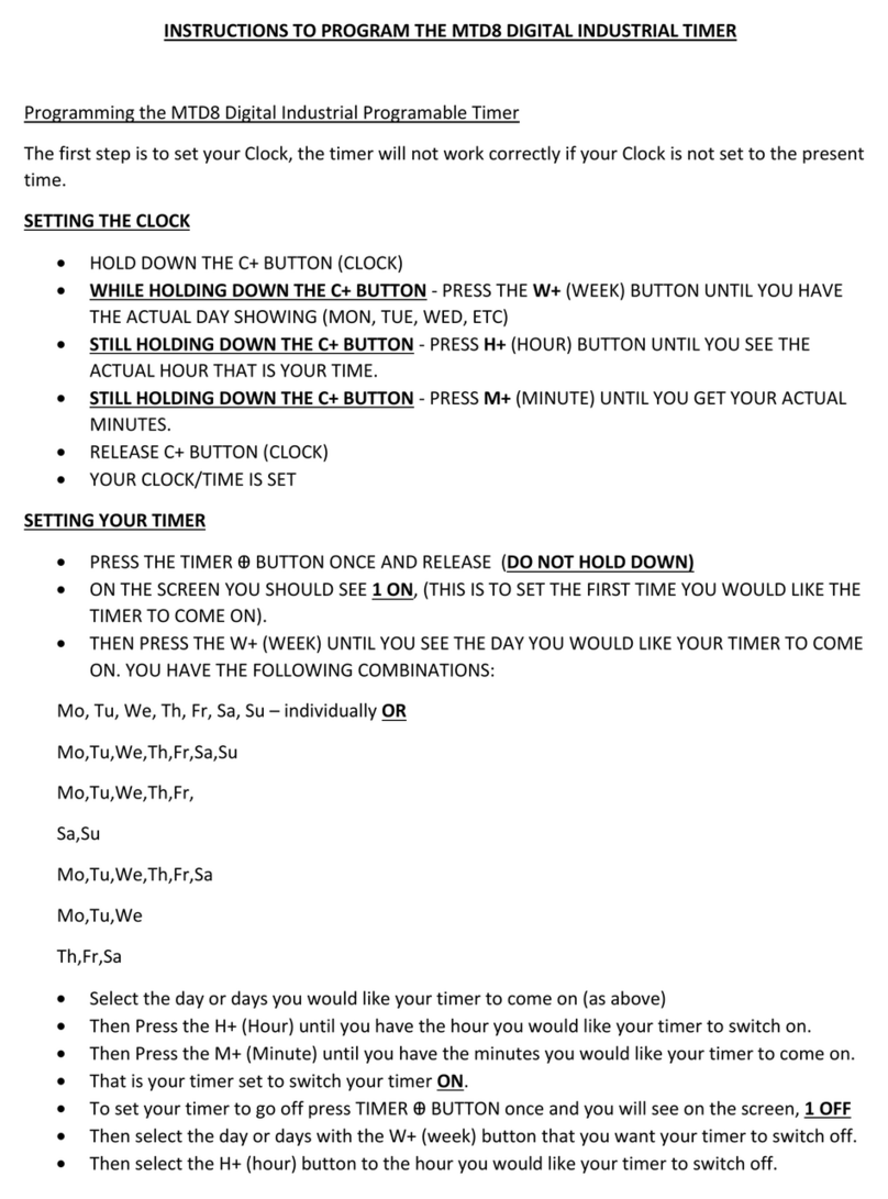 Major tech MTD8 INSTRUCTIONS TO PROGRAM
