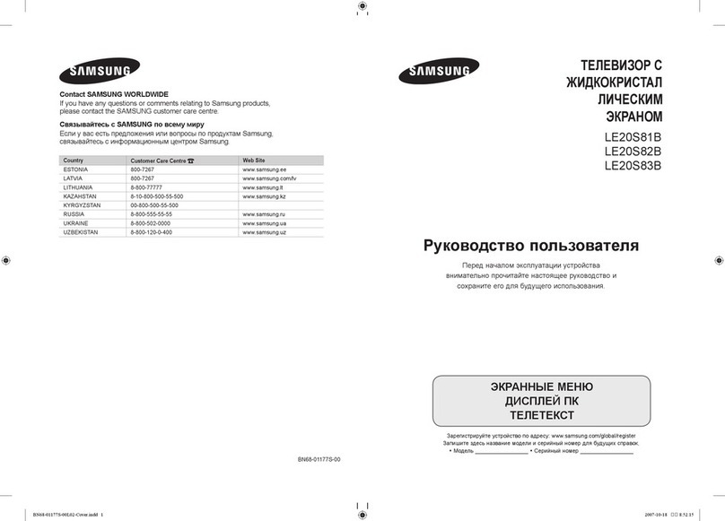 Samsung LE20S81B User manual