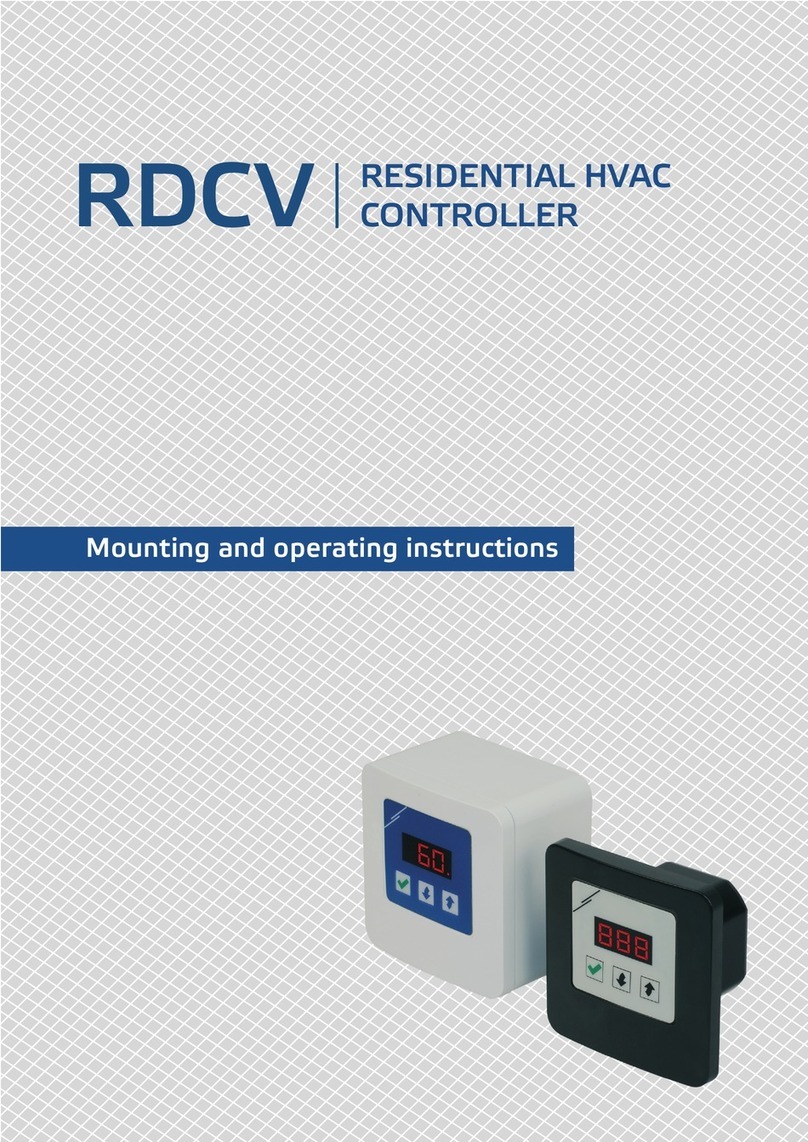 Sentera Controls RDCV Mounting and operating instructions