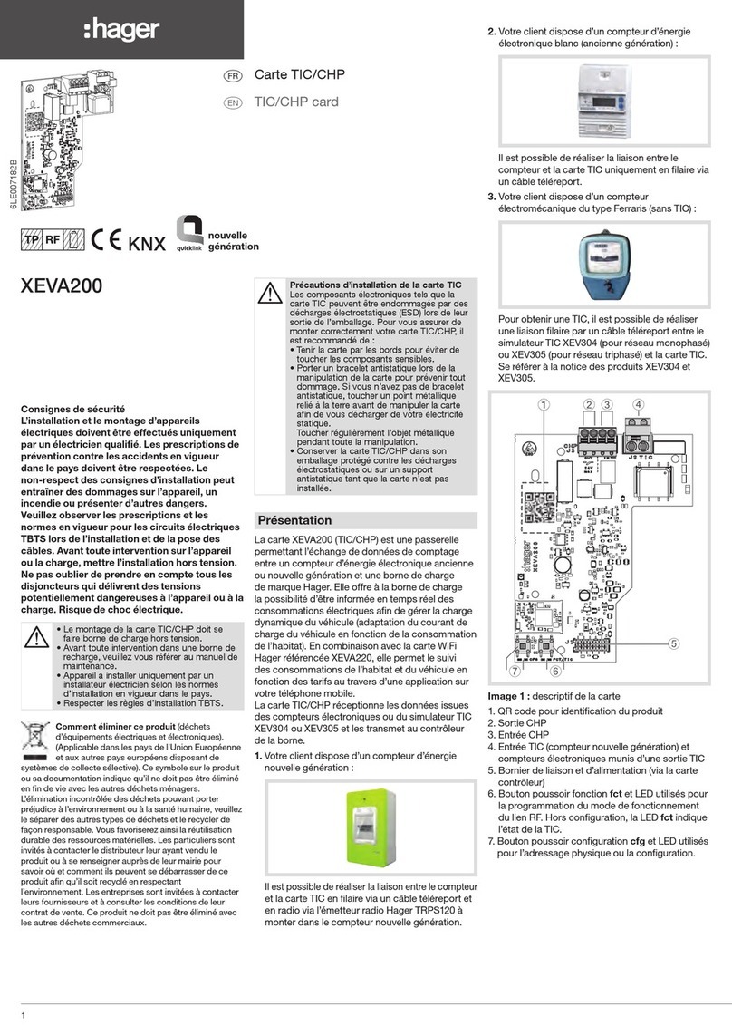 hager XEVA200 User manual