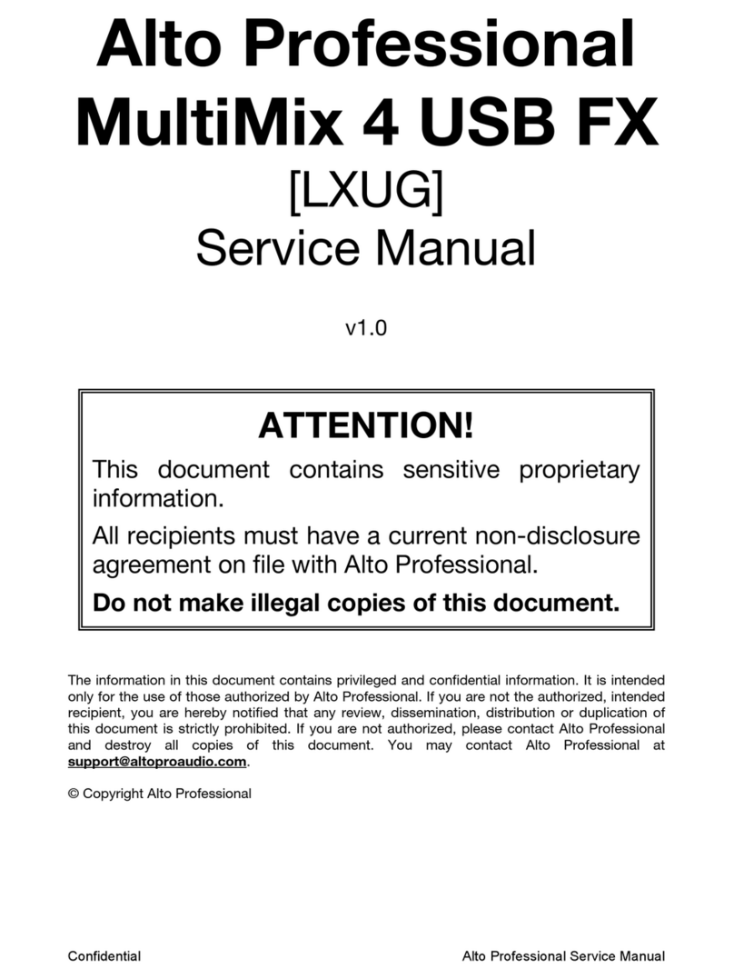 Alto Professional MultiMix 4 USB FX Service manual
