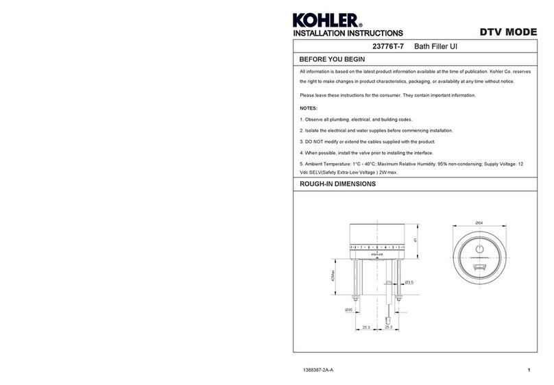 Kohler 23776T-7 User manual