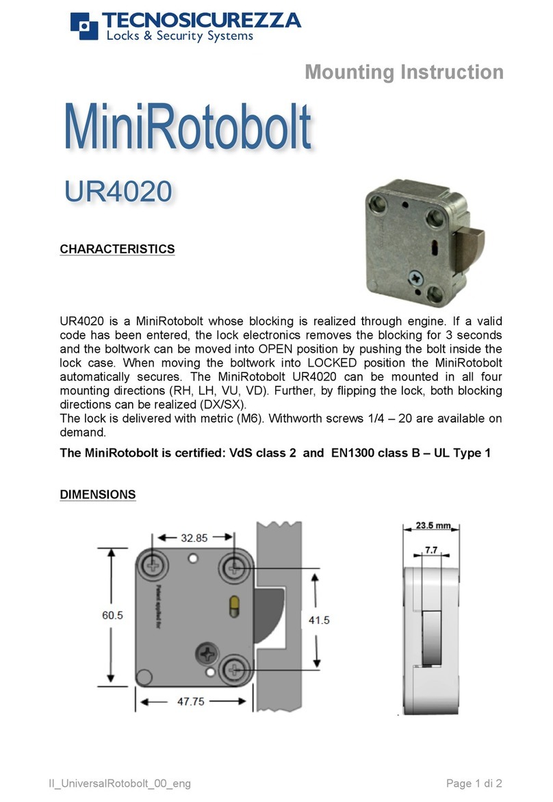 Tecnosicurezza MiniRotoboIt UR4020 User guide