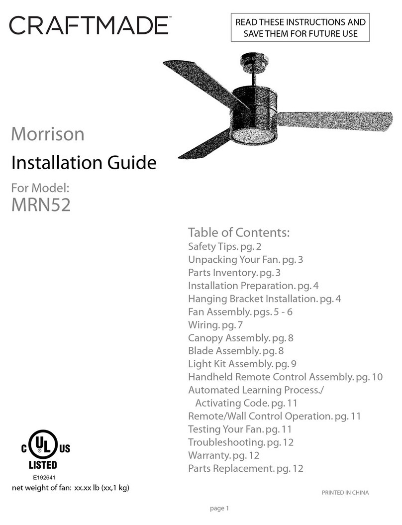 Craftmade MRN52 installation guide