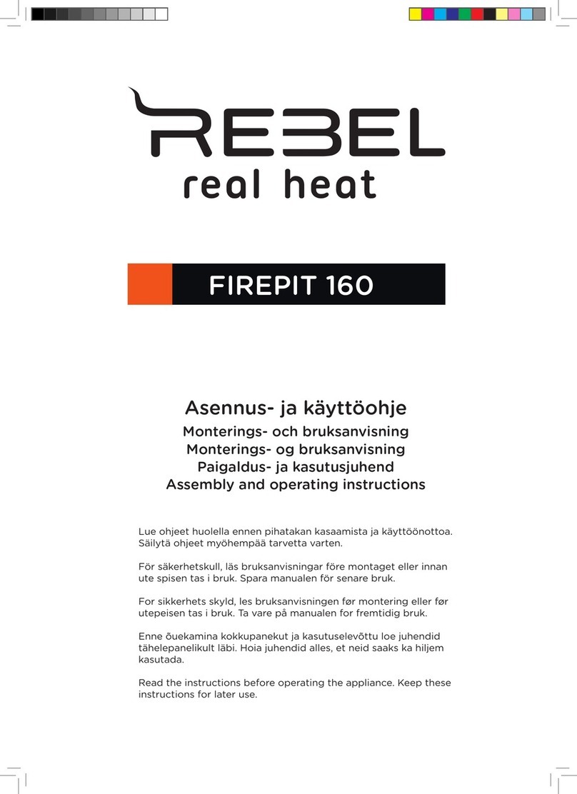 Rebel FIREPIT 160 Assembly and operating instructions Rebel FIREPIT 160 Assembly and operating instructions