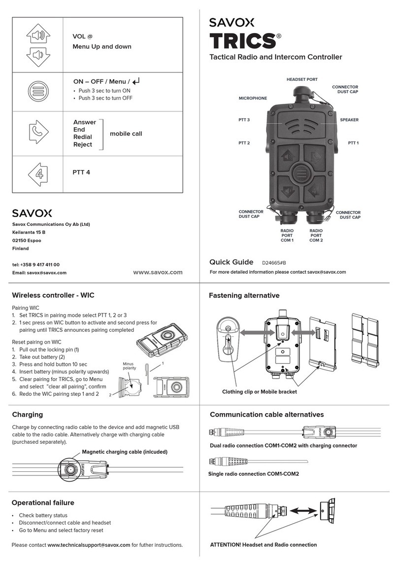 Savox Trics quick guide