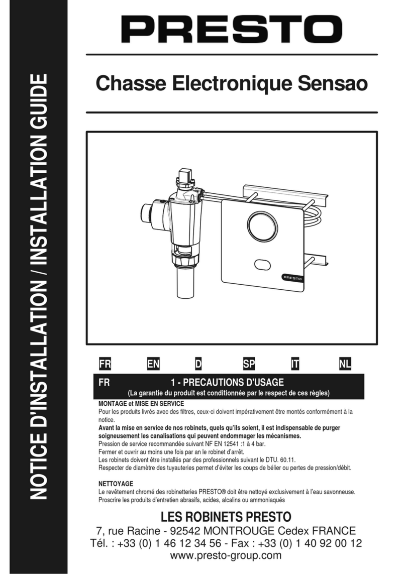 Presto 55436 installation guide Presto 55436 installation guide