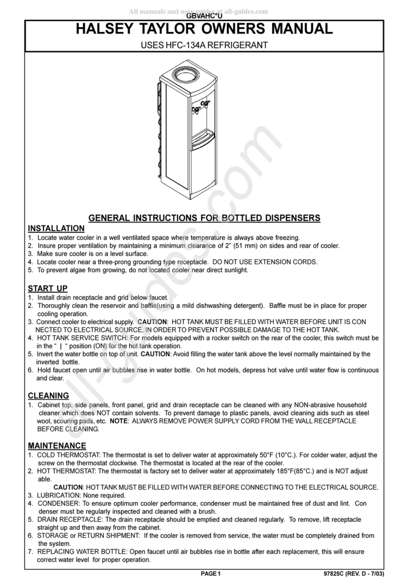 Halsey Taylor GBVAHC U Series owner's manual Halsey Taylor GBVAHC U Series owner's manual