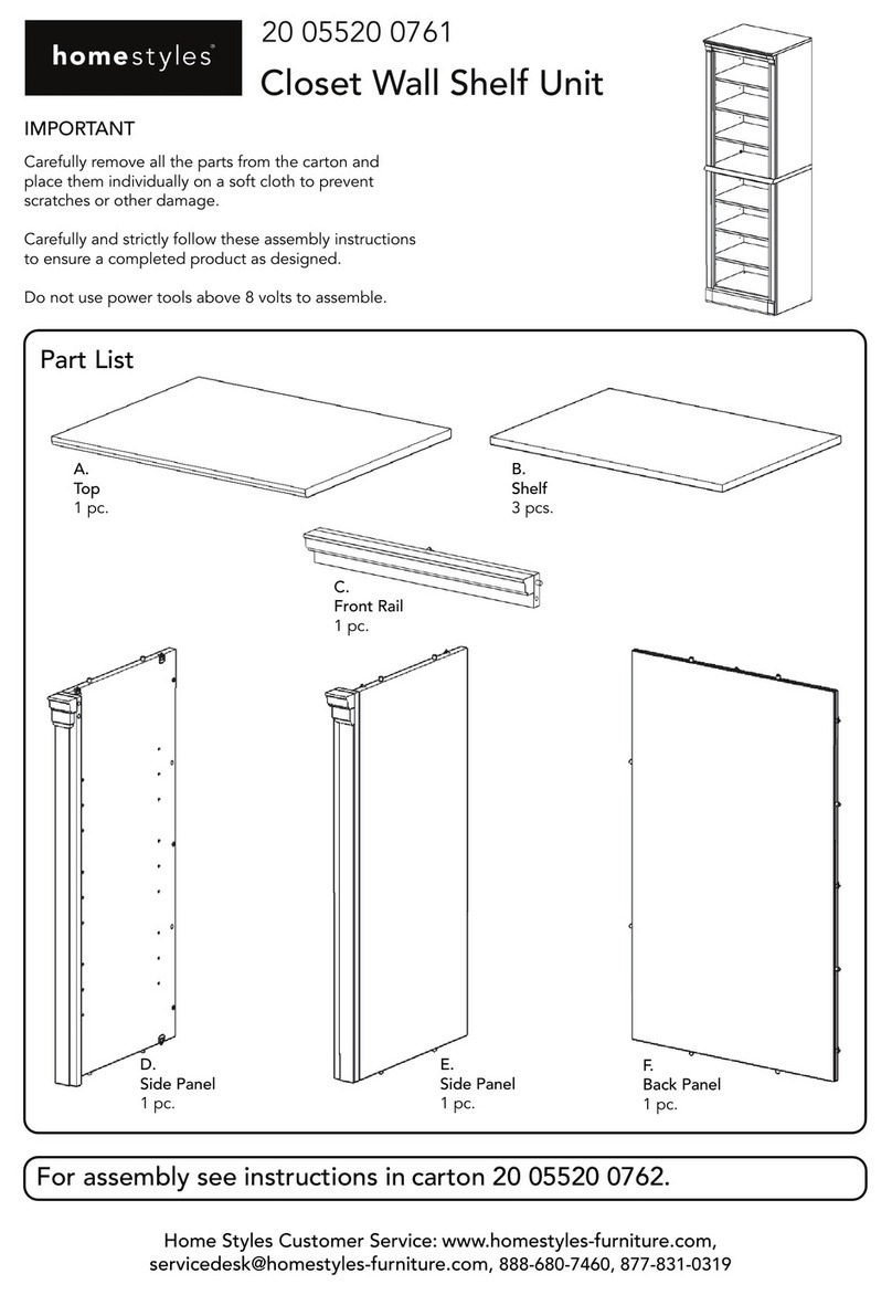 Home Styles 20 05520 0761 User manual Home Styles 20 05520 0761 User manual