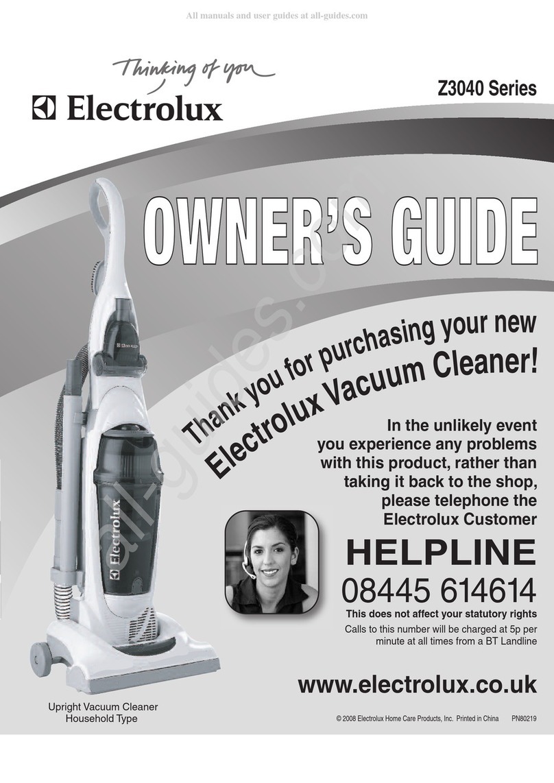 Electrolux Z3040 Series owner's manual