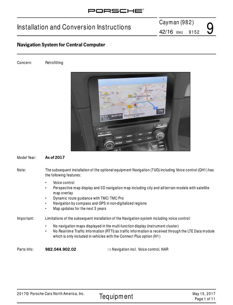 Porsche Cayman 982 Installation and conversion instructions