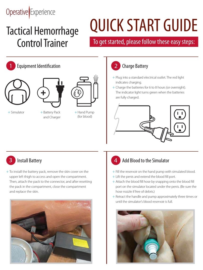 Operative Experience Tactical Hemorrhage Control Trainer quick start guide