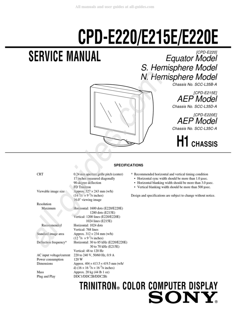 Sony Trinitron CPD-E220 User manual