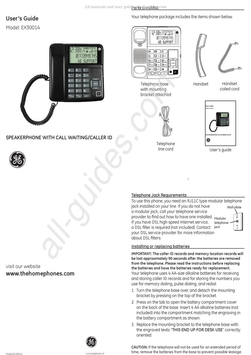 GE EX30014 User manual