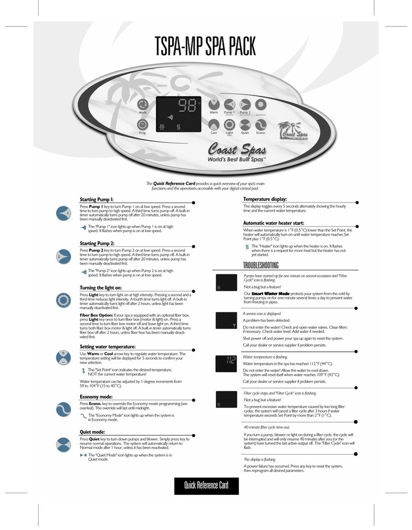 Coast Spas TSPA-MP Reference guide