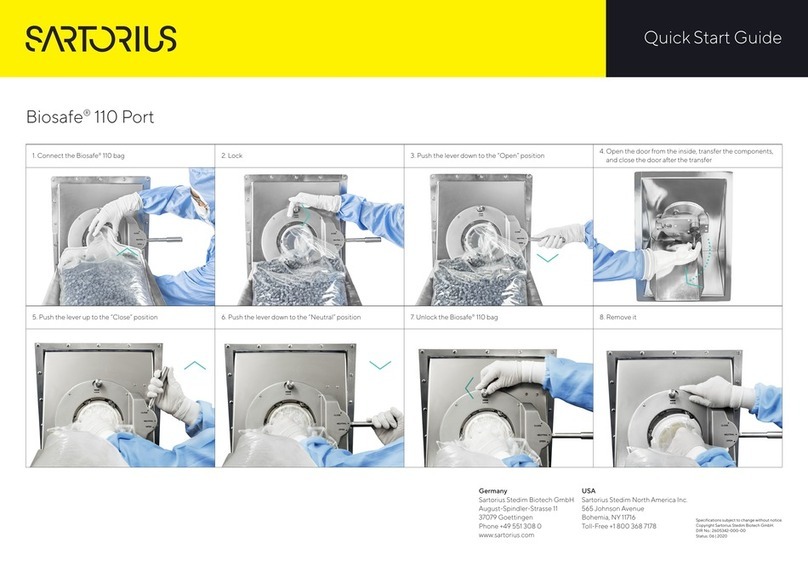 Sartorius Biosafe 110 Port User manual Sartorius Biosafe 110 Port User manual