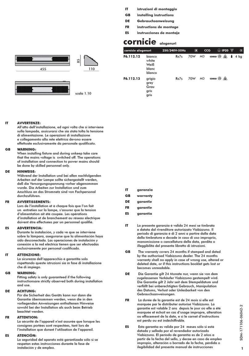 Viabizzuno F6.112.12 Instruction Manual