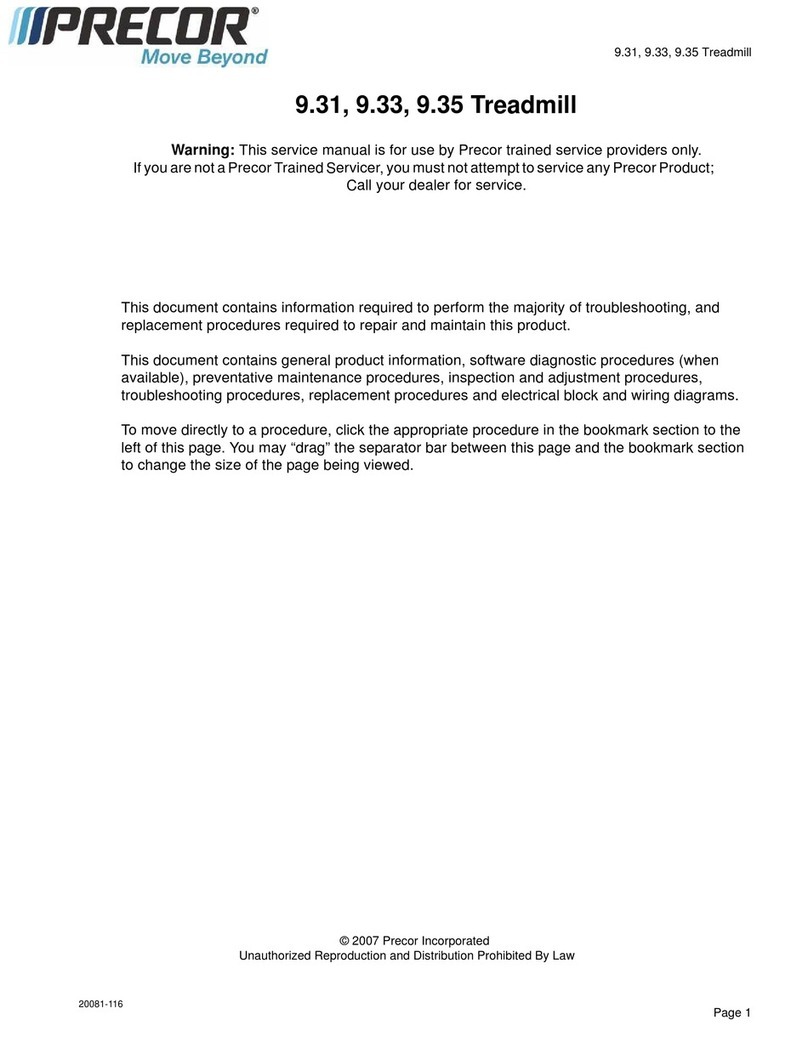 Precor 9.31 User manual