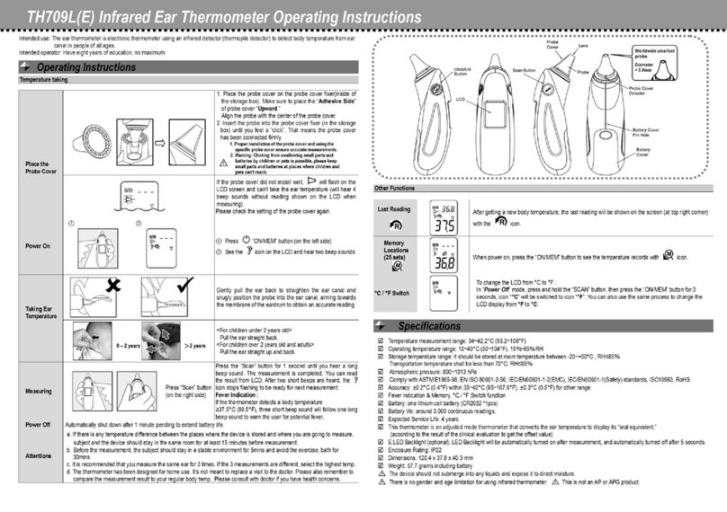 Radiantek TH709L operating instructions