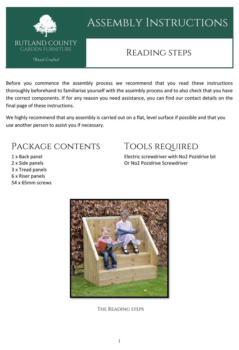 Rutland County Garden Furniture Reading steps Assembly instructions