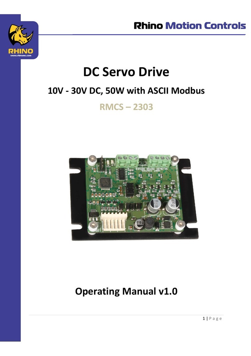 RHINO MOTION CONTROLS RMCS - 2303 operating manual