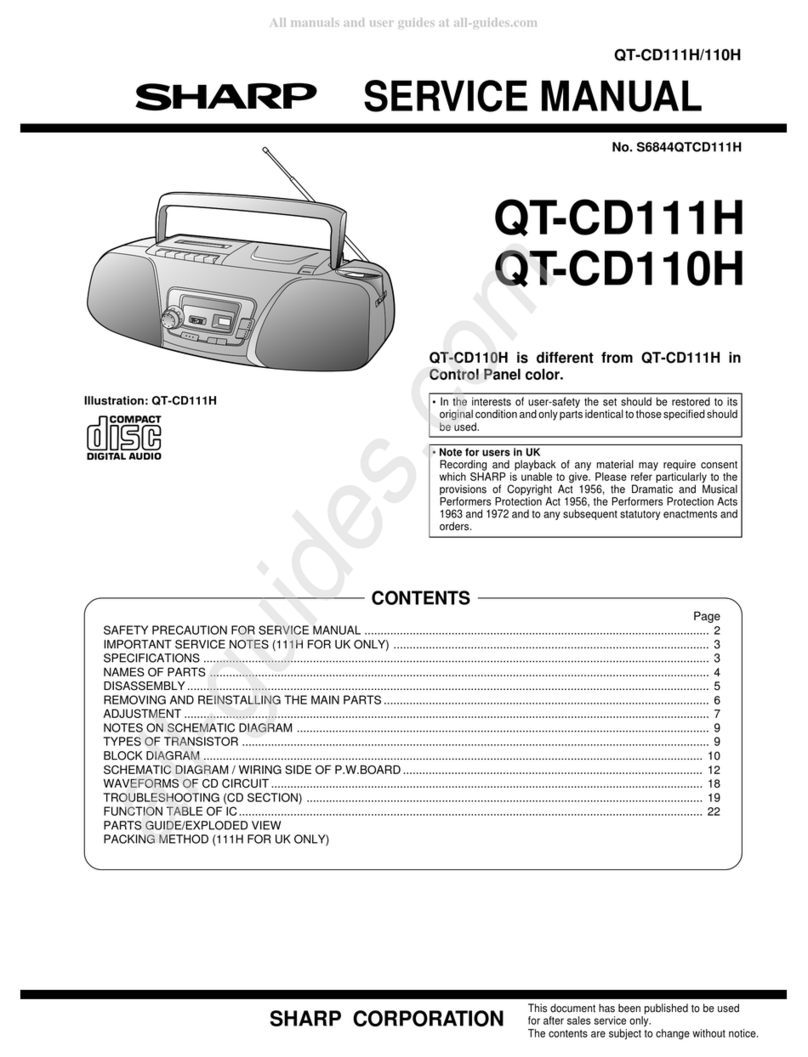 Sharp QT-CD111H User manual
