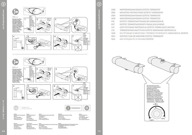 VILLEROY & BOCH GROUP Gustavsberg Estetic 150 c-c Mounting instructions
