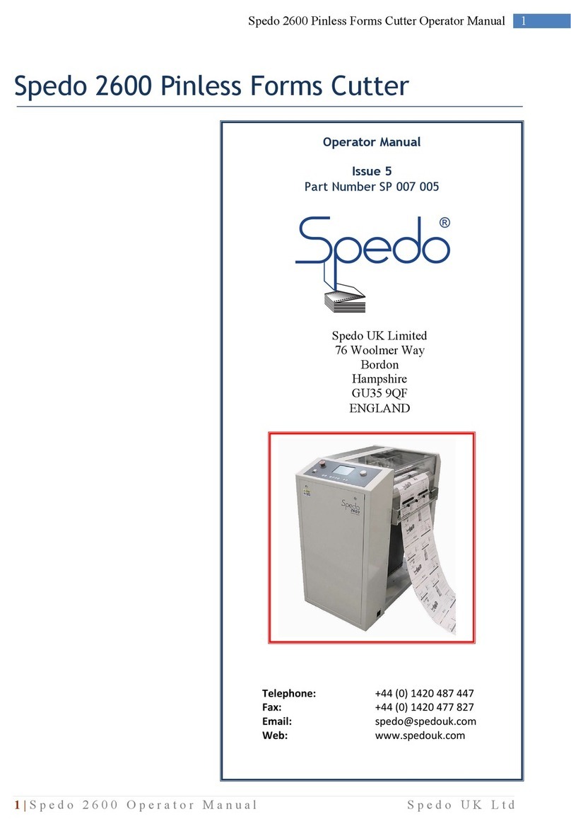 Spedo 2600 Operator's manual