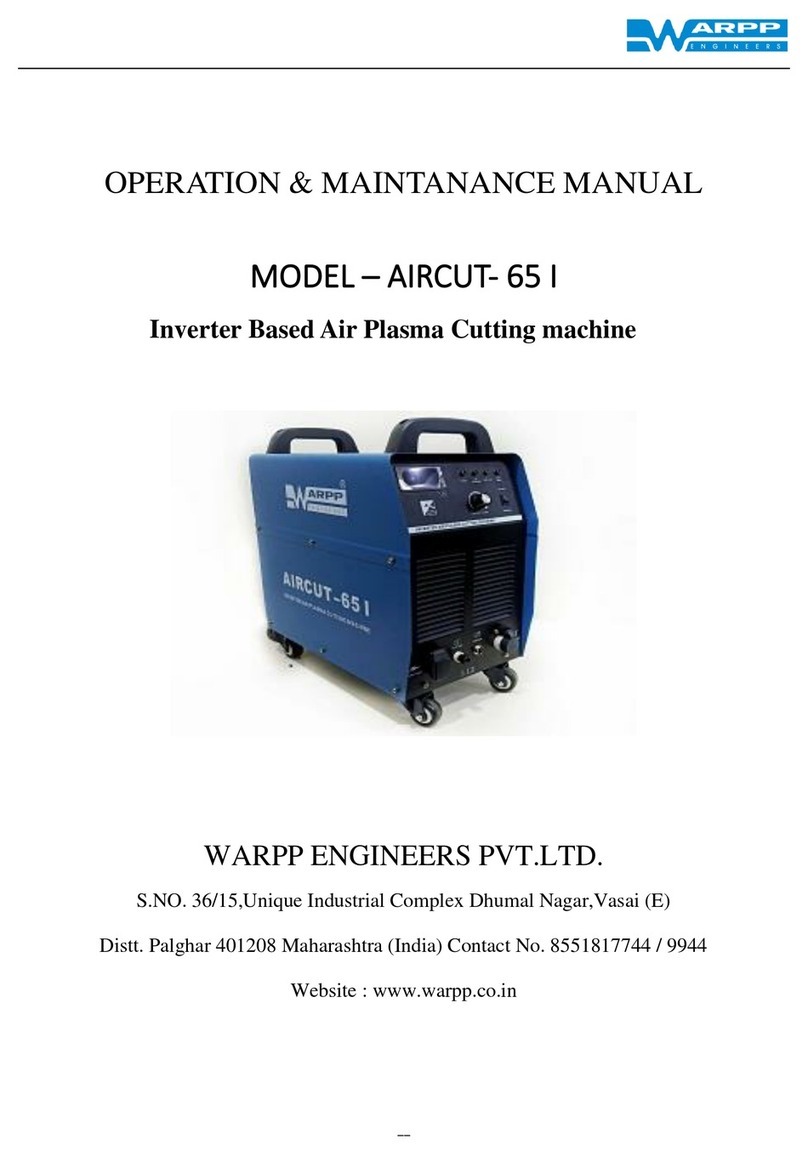 WARPP AIRCUT 65 I Operation & maintenance manual