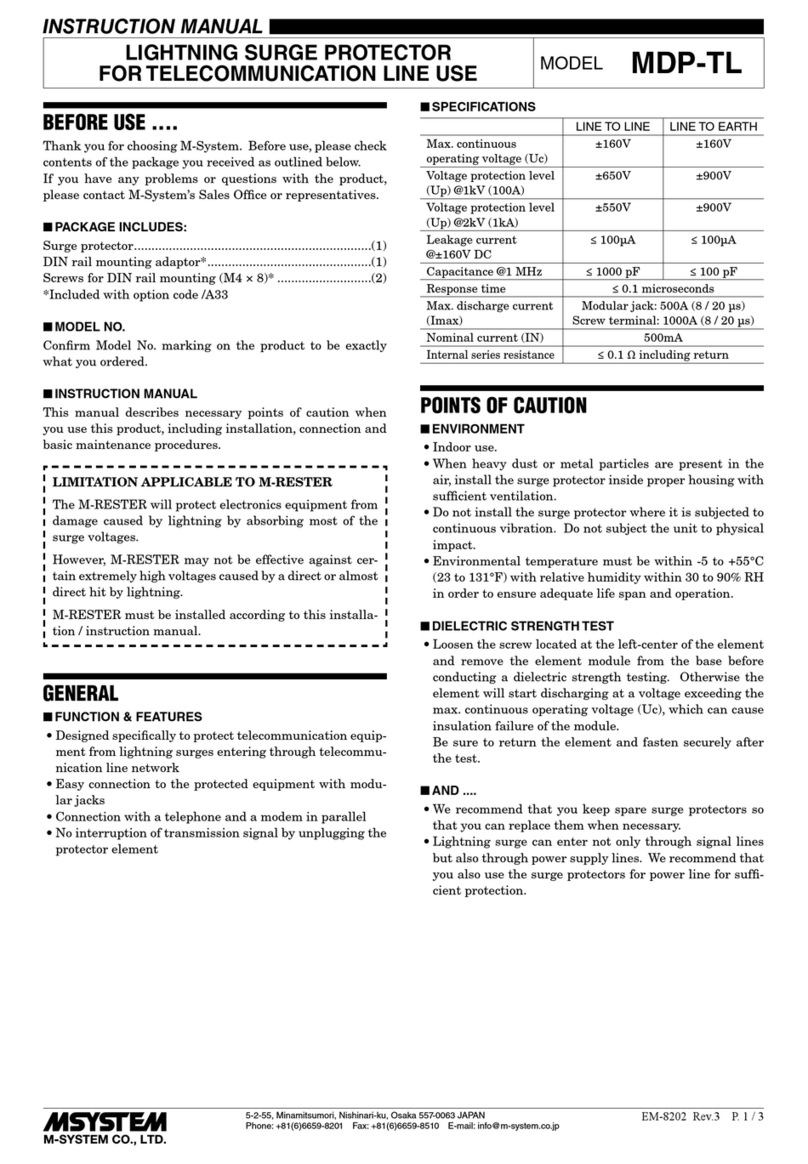 M-system MDP-TL instruction manual