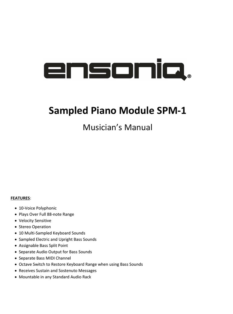 ENSONIQ SPM-1 Musician's manual