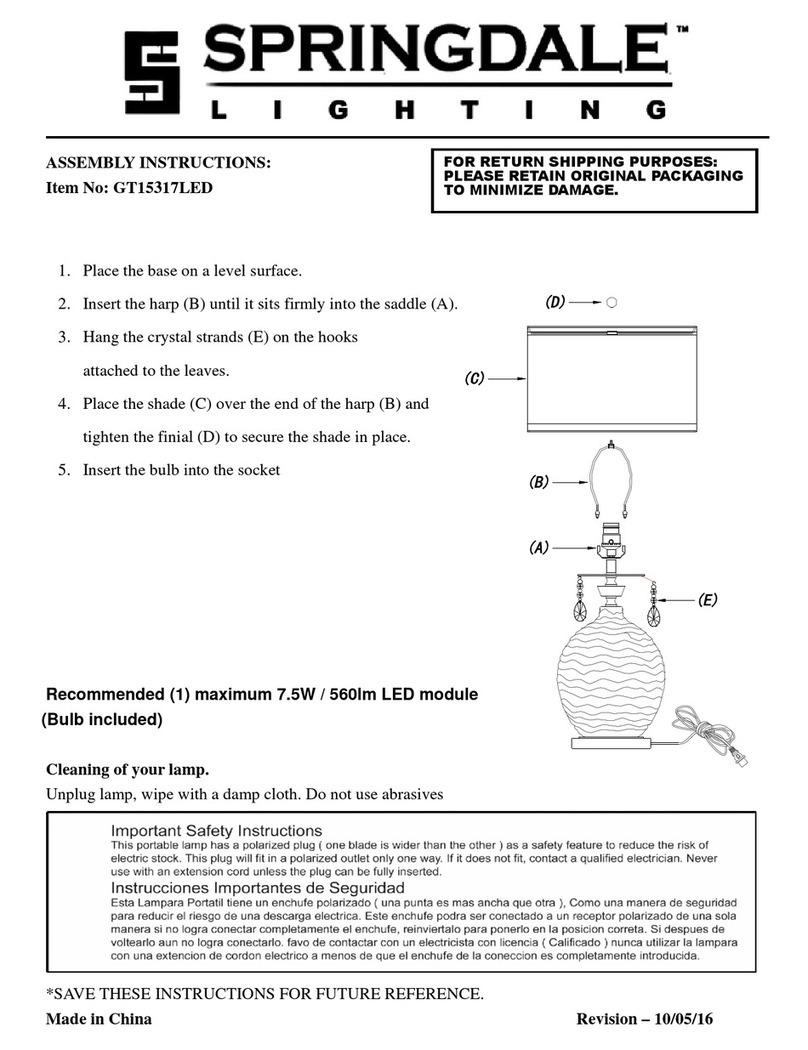 Springdale Lighting GT15317LED Assembly instructions