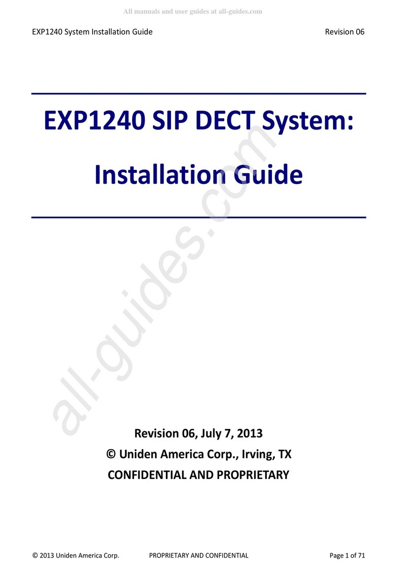 Uniden EXP1240 installation guide