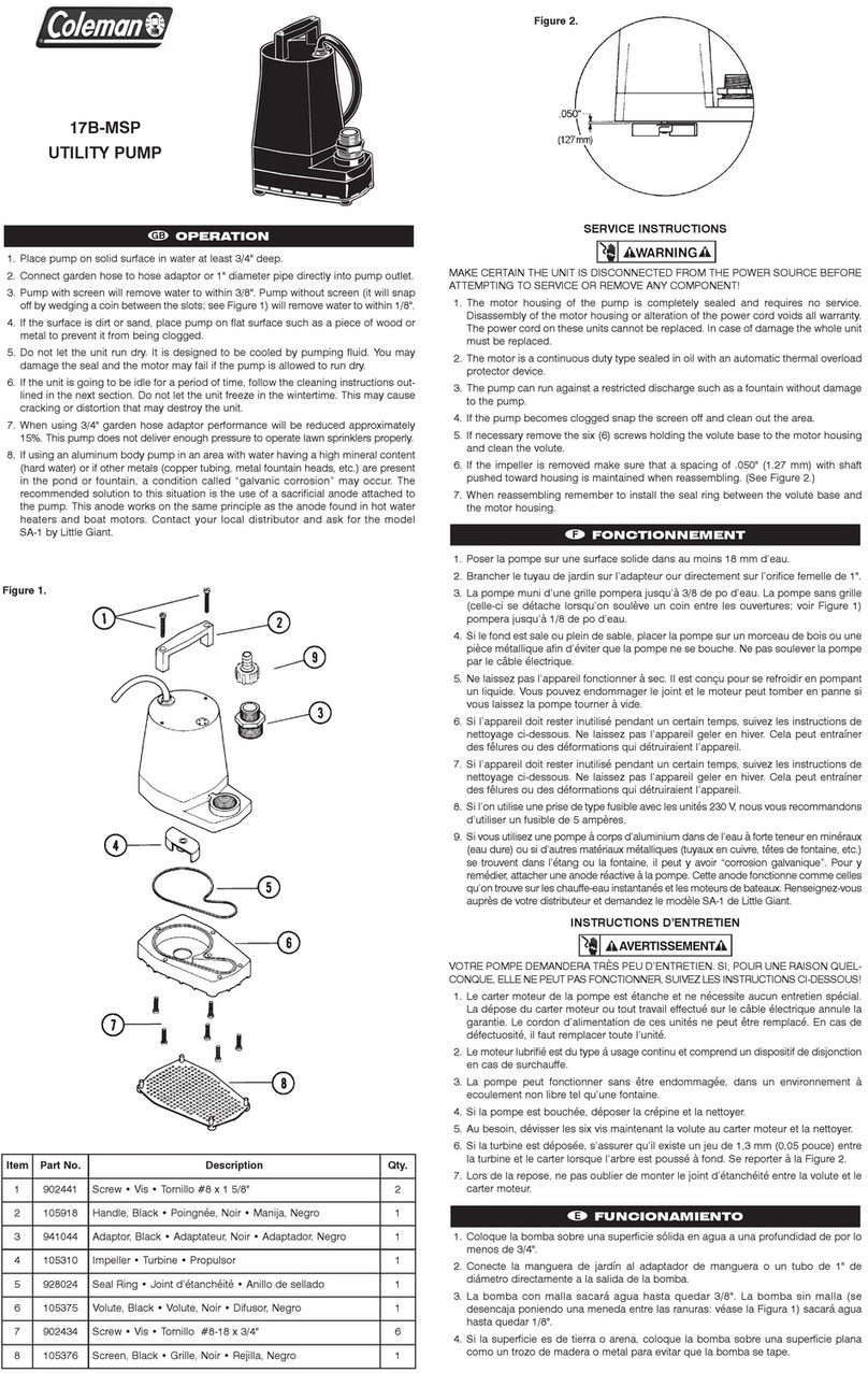 Coleman 17B-MSP User manual