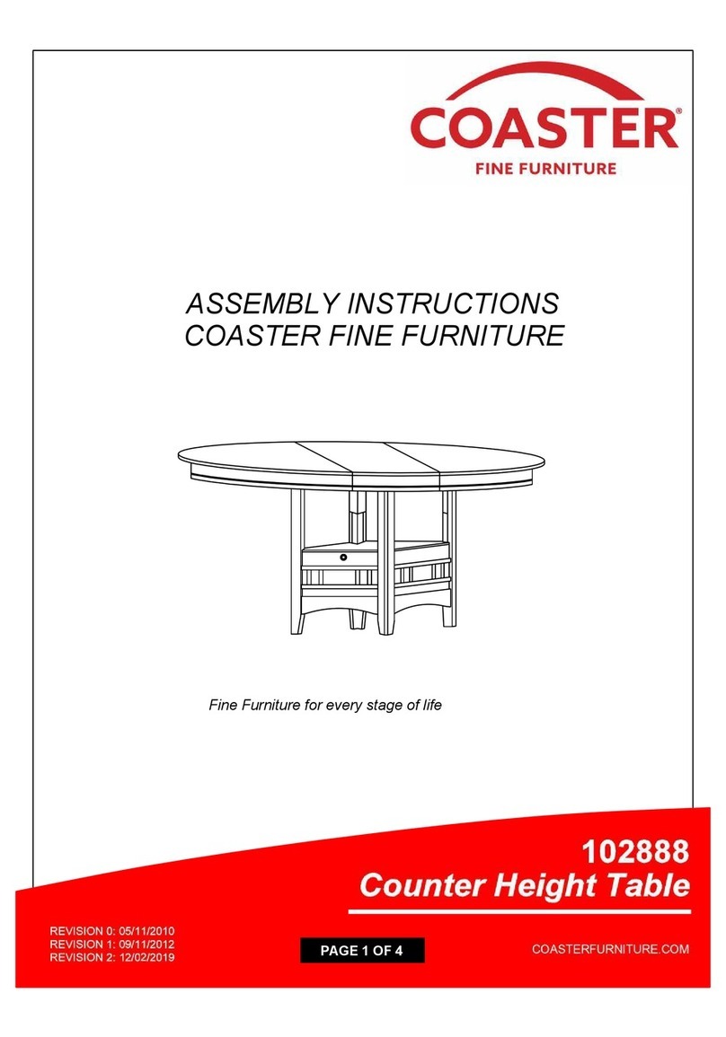 Coaster 102888 Assembly instructions Coaster 102888 Assembly instructions