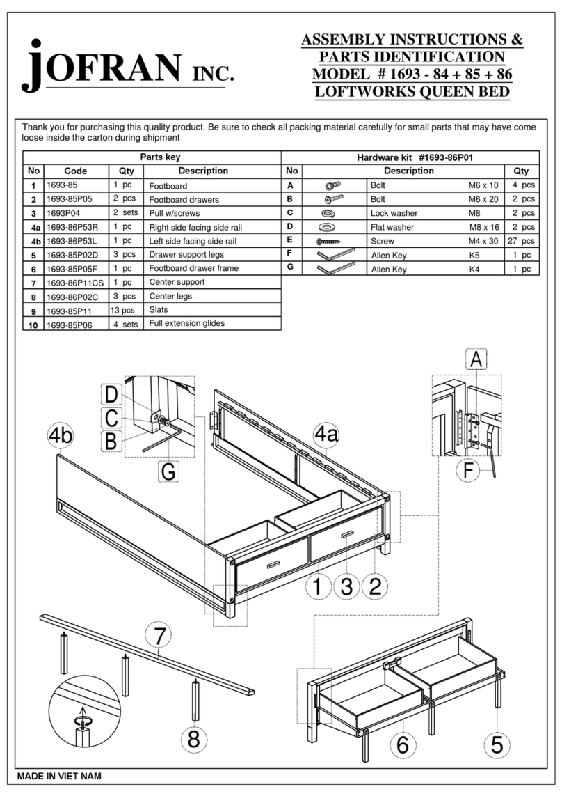 Jofran 1693-84 User manual Jofran 1693-84 User manual
