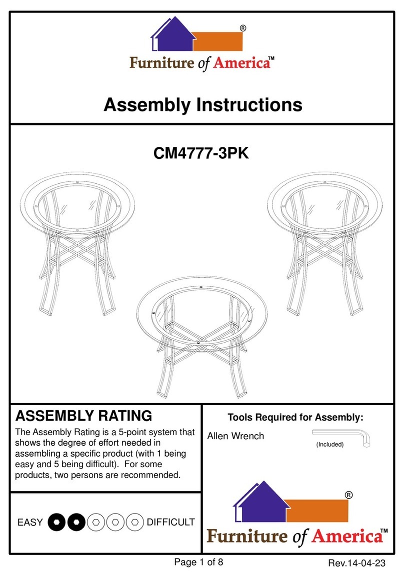 Furniture of America CM4777-3PK Assembly instructions Furniture of America CM4777-3PK Assembly instructions