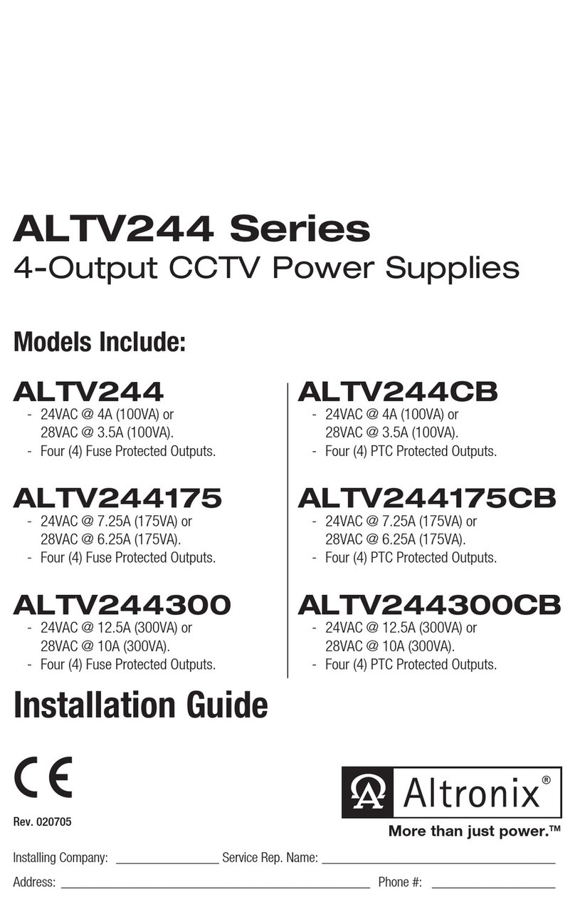 Altronix ALTV244 Series User manual