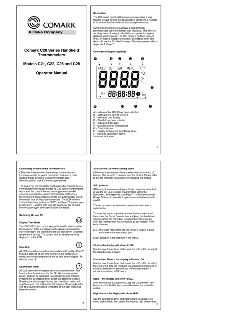 Fluke Comark C20 Series Operator's manual