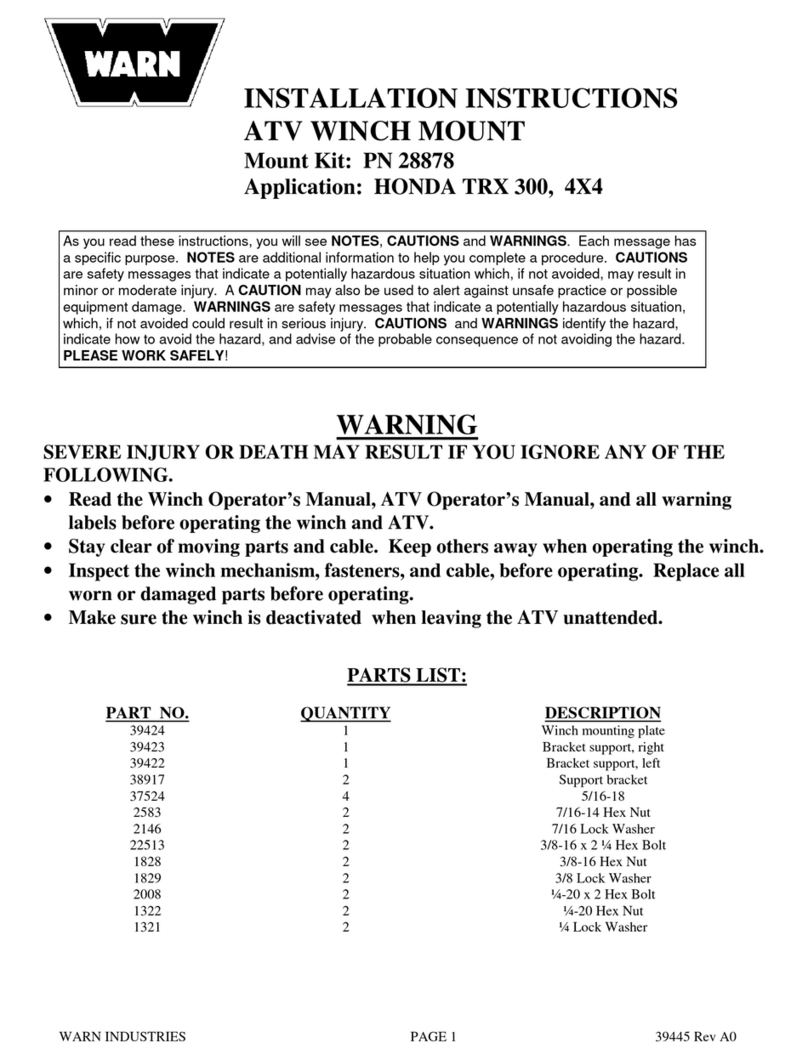 Warn 28878 installation instructions